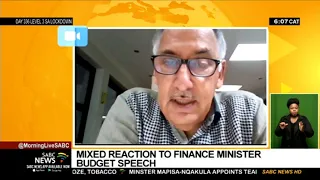 Mixed reaction to the Finance Minister's budget speech