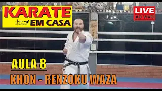 08 LIVE | Karate em Casa | Técnicas Combinadas - RENZOKU WAZA Kihon Exame Graduação de Faixa Preta
