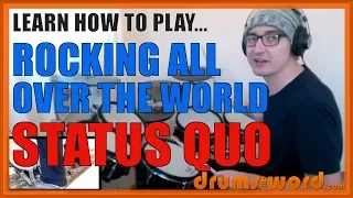 ★ Rocking All Over The World (Status Quo) ★ Drum Lesson PREVIEW | How To Play Song (John Coghlan)