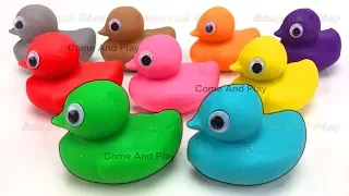 Learn Colors with Play Doh Ducks and Clay Foam Surprise Toys