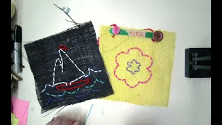 Sewing for Kids: 3rd Grade Burlap Embroidery