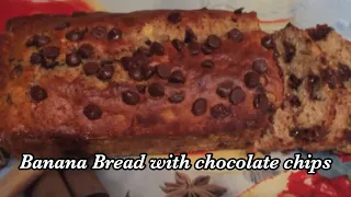 HOW TO MAKE SIMPLE BANANA BREAD WITH CHOCOLATE CHIPS || VLOG#87