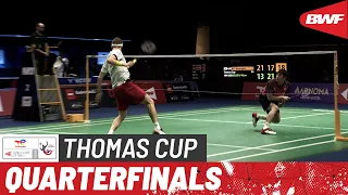 BWF Thomas Cup Finals 2022 | Korea vs. Denmark | Quarterfinals