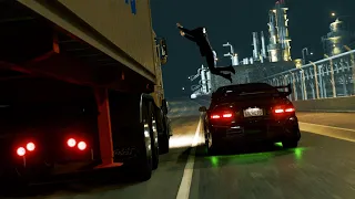 Robbery of a truck from the first FAST and FURIOUS on Dominic Toretto's black Honda Civic