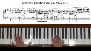 Clementi Sonatina Op. 36, No. 2 (1st mvt) Piano Tutorial