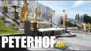 Peterhof Park, Sankt Petersburg walking tour 4k 60fps