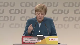 Angela Merkel: "This will be my last speech as the leader of the German CDU"