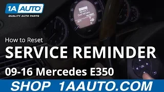 How to Reset Service Reminder 09-16 Mercedes E350