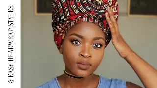 5 Quick & EASY Headwrap / Turban Styles | Nosipho Mhlanga