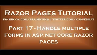 Handle multiple forms in asp net core razor pages
