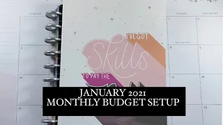 My January Budget Monthly Setup 2021 | The Happy Planner | The Budget Mom