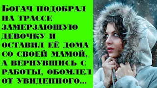 Богач подобрал на трассе замерзающую девочку и оставил её дома , а вернувшись с работы, обомлел...