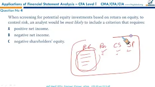 R30 - Applications of Financial Statement Analysis (Curriculum EOC Questions)