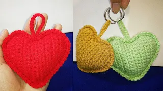 Easy Crochet Heart | Heart Keychain