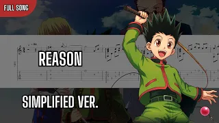 (Hunter x Hunter ED 3) Reason - SIMPLIFIED Fingerstyle Tab | Guitar Tutorial