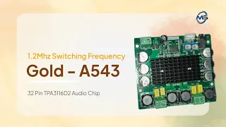 Gold-A543 TPA3116D2 120W+120W  Stereo Class D Power Amplifier
