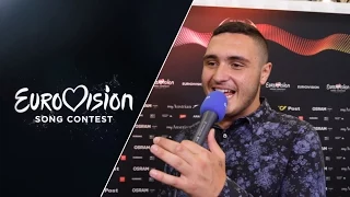 Nadav Guedj (Israel) sings Golden Boy backstage