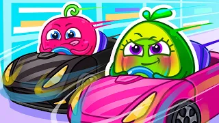 Shopping Cart Song 🏎️😍 Pink VS Black Super Baby Cars 💗🖤 II VocaVoca🥑Kids Songs & Nursery Rhymes