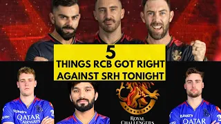 5 Things RCB did right in their game against the SRH!