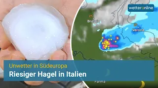 Faustgroßer Hagel in Italien