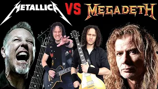 METALLICA VS MEGADETH | HETFIELD VS MUSTAINE (Guitar Riffs Battle) COVER