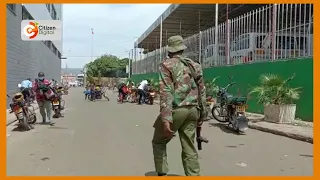 Standoff between police and suspected criminals at Equity Bank, Angawa branch, Kisumu