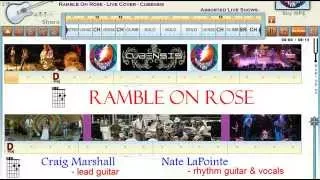 Ramble On Rose (Cubensis - live cover) Grateful Dead Song - Guitaraoke - Chord & Lyrics