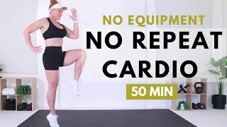 NO REPEATS CARDIO + ABS HIIT - No Equipment Fat Burner Workout🔥 Burn 440 Calories🔥