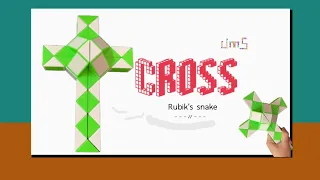 How to Rubik’s snake 48 : CROSS - Step by step & SLOW