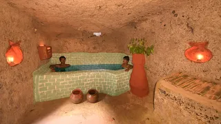 Digs a Hole in a Mountain Build Amazing Apartment Underground