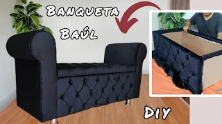 Banqueta baúl capitone - DIY / pie de cama