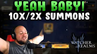 WOW!  What a day of Summons!  10x/2x Hatssut Banner LUCK!  Watcher of Realms