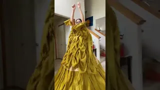 Beauty and the beast Belle dress grwm ballgown try on #shorts
