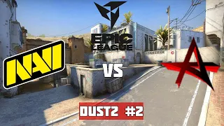 1/4 Финал. NAVI vs AKUMA. Map-2 Dust2. EPIC CIS League Spring 2021