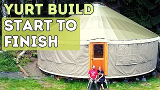 TIMELAPSE: Couple Building a YURT in 15 Minutes  // Off Grid Living