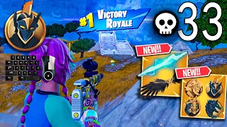 33 Elimination Solo Vs Squads  "Zero Build" Gameplay Win (Fortnite 5 chapter season 2)