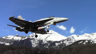 F/A-18 Hornet  F-5 Tiger 🇨🇭 Swiss Air Force Base - MEI 2017 Winter Action/Nachbrenner