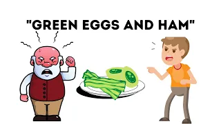 "Green Eggs and Ham" children's story in english with illustrations