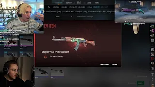 ohnePixel Reacts to xQc Unboxing The First AK-47 "Fire Serpent" in CSGO 2 History