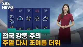 [날씨] 전국 강풍 주의…'낮 30도' 주말 다시 초여름 더위 / SBS