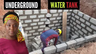 Membangun Tangki Air Bawah Tanah Besar - Proses Langkah Demi Langkah || Membangun di Ghana
