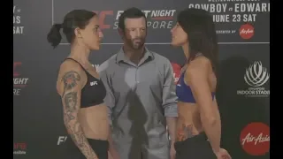 Jessica-Rose Clark vs. Jessica Eye - Weigh-in Face-Off - (UFC Fight Night Singapore) - /r/WMMA