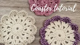 CROCHET: Easy crochet coaster tutorial