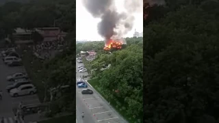 На Ланжероне в Одессе горит ресторан "Хуторок"