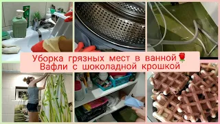 Мотивация на уборку грязных мест в ванной🌹 Мягкие вафли с шоколадной крошкой