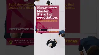 Master your negotiating skills today! Develop the confidence and tools for success.