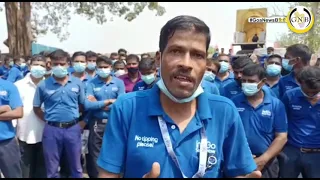 Around 250 Indirect Ground staff of Indigo Airline go on strike at Dabolim Airport demand salaryhike