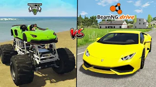 GTA5 Monster Lamborghini Vs Beamng Normal Lamborghini - which is best?