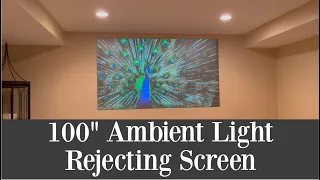 REVIEW:  FANGOR 100" Ambient Light Rejecting ALR Projector Screen Rejects 85% of Ambient Light