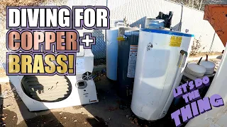 Dumpster Diving For Scrap Copper And Brass At Plumbing Shops! Trash Picking Recycling 009